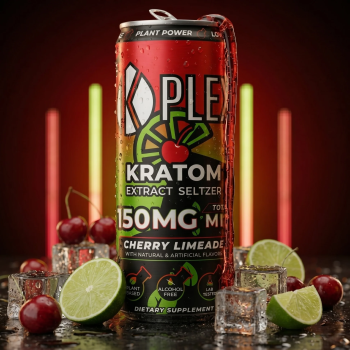 K Plex Cherry Limeade Kratom Seltzer 150MG 12oz (1)