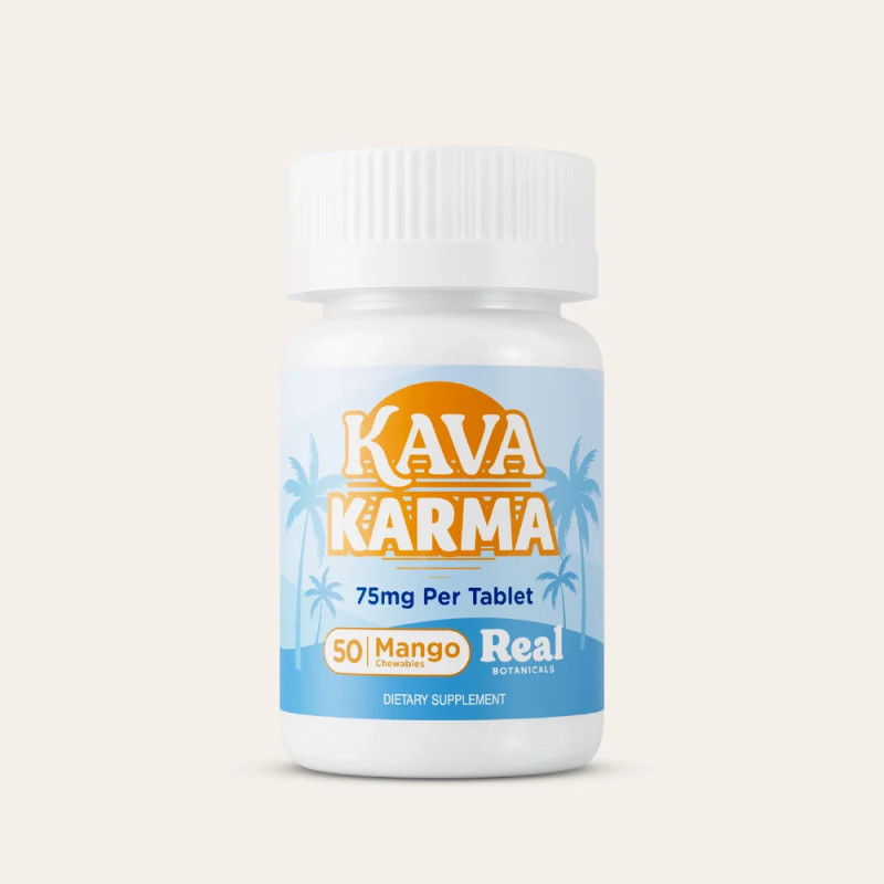 Kava Karma - Good vibes ~ Good Karma - 75mg by Real Botanicals 50ct