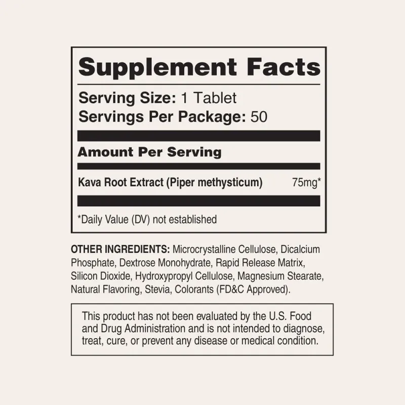 Kava Karma - Good vibes ~ Good Karma - 75mg by Real Botanicals 50ct