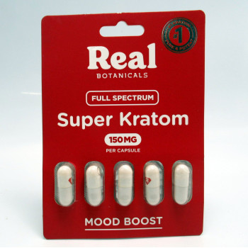 Real Botanicals Kratom Extract Capsules 150mg - Super Mood Boost 5pk (1)
