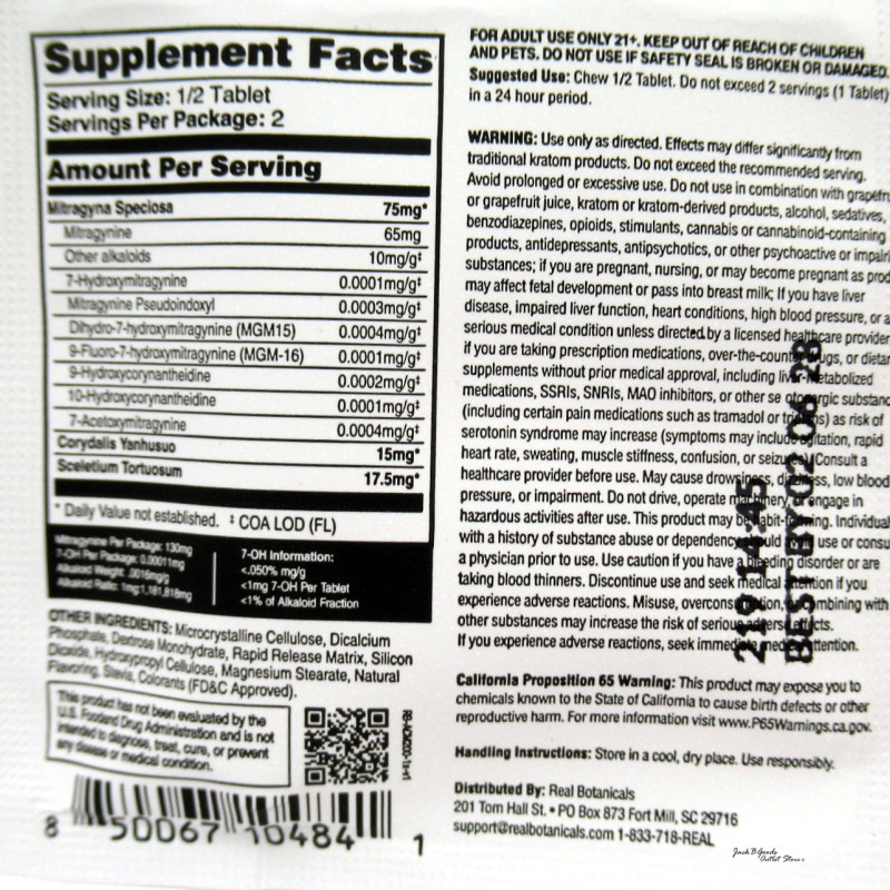 Acend Kratom Tablets: High MIT Formula 200mg by Real Botanicals 1ct