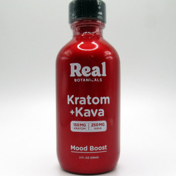 Real Botanicals Kratom (150mg) + Kava (250mg) Mood Boost Shot 2oz (1)