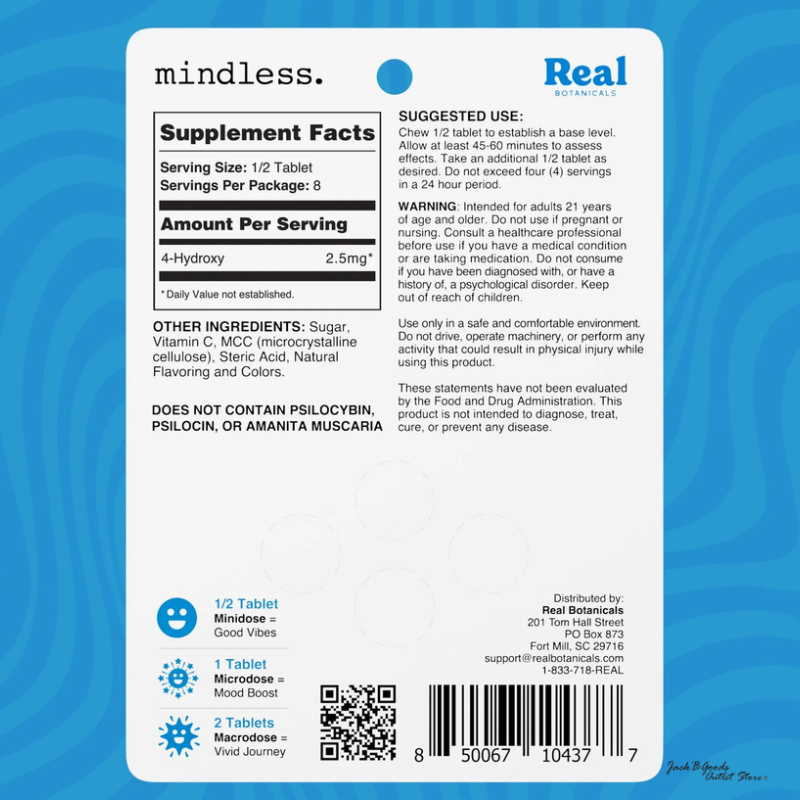 Mindless Mushroom Tablets - For Curious Minds & Good Times 4ct