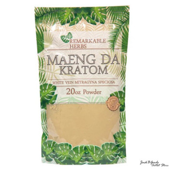 Remarkable Herbs White Vein Maeng Da Kratom All Natural Powder (20oz)