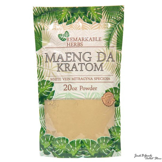 Remarkable Herbs White Vein Maeng Da Kratom All Natural Powder (20oz)