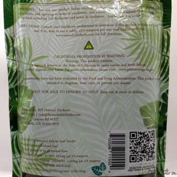 Remarkable Herbs Green Vein Maeng Da Kratom All Natural Powder (20oz)