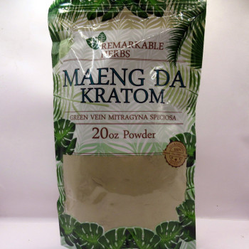Remarkable Herbs Green Vein Maeng Da Kratom All Natural Powder (20oz)