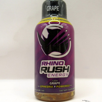 Rhino Rush Energy Ephedra Powered Double Shot - Grape Flavor - 2oz (1)(Samples)