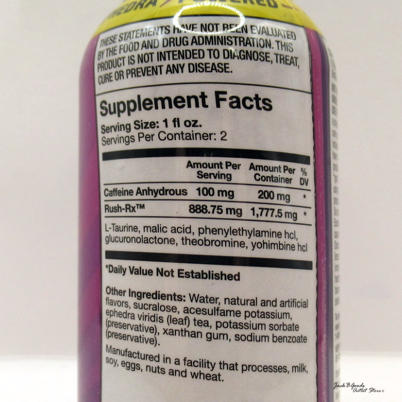 Rhino Rush Energy Ephedra Powered Double Shot - Grape Flavor - 2oz (1)(Samples)