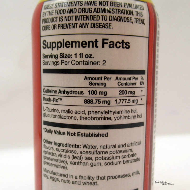 Rhino Rush Energy Ephedra Powered Double Shot - Kiwi Strawberry Flavor - 2oz (12)