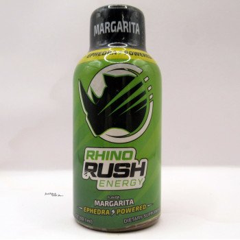 Rhino Rush Energy Ephedra Powered Double Shot - Margarita Flavor - 2oz (1)(Samples)