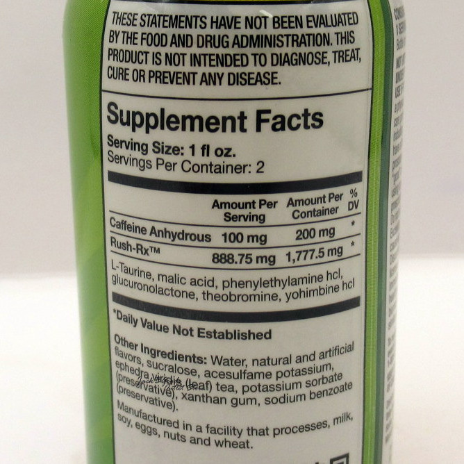 Rhino Rush Energy Ephedra Powered Double Shot - Margarita Flavor - 2oz (1)(Samples)
