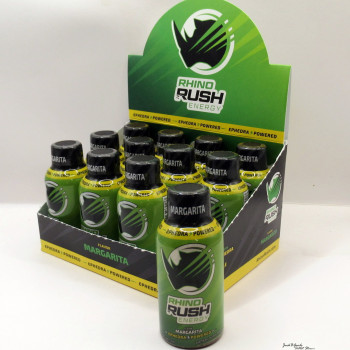 Rhino Rush Energy Ephedra Powered Double Shot - Margarita Flavor - 2oz (12)
