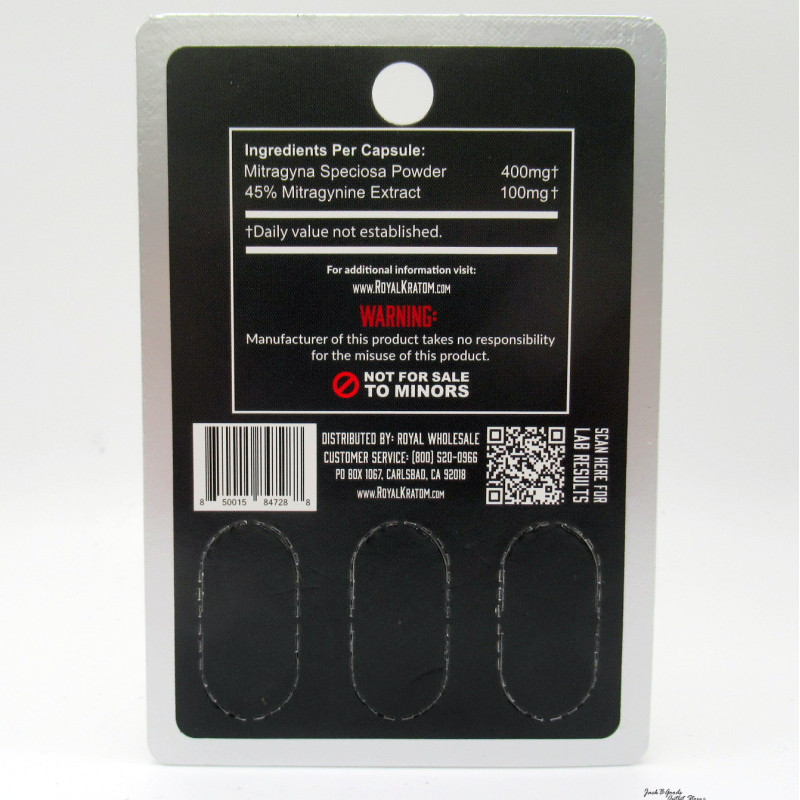Royal Kratom Premium Platinum Extract Capsules 3 Ct