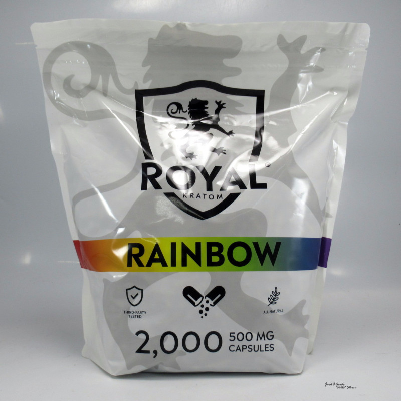 Royal Kratom Premium Rainbow Blend Capsules 2000ea