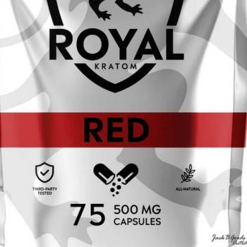 Royal Kratom Red Vein Capsules 75 Ct