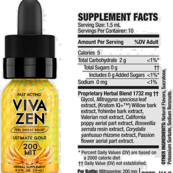 Vivazen Ultimate Gold (200mg MIT) (1dz) (Case) Newest Formula