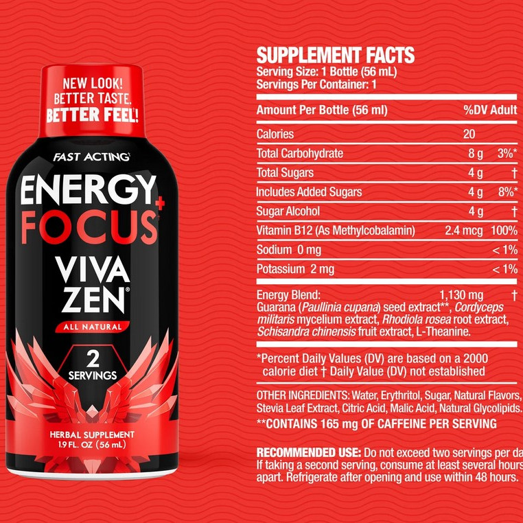 Vivazen - Natural Feel Good Pain Relief for Muscle & Body - Stay Sharp and Energized (1dz) (Case) Newest Formula