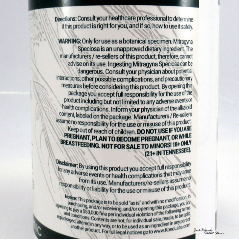 Whole Herbs Premium Green Vein Indo Kratom - All Natural Organic Capsules (500ea)