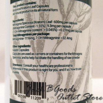 Whole Herbs Green Vein Borneo All Natural Organic Capsules (120ea)