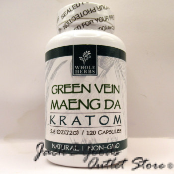 Whole Herbs Green Vein Maeng Da All Natural Organic Capsules (120ea)