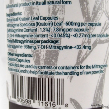 Whole Herbs Red Vein Maeng Da All Natural Organic Capsules (120ea)