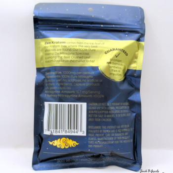 Zen Kratom Ultra Premium Crushed Leaf Kratom 1000mg Capsules 80pk