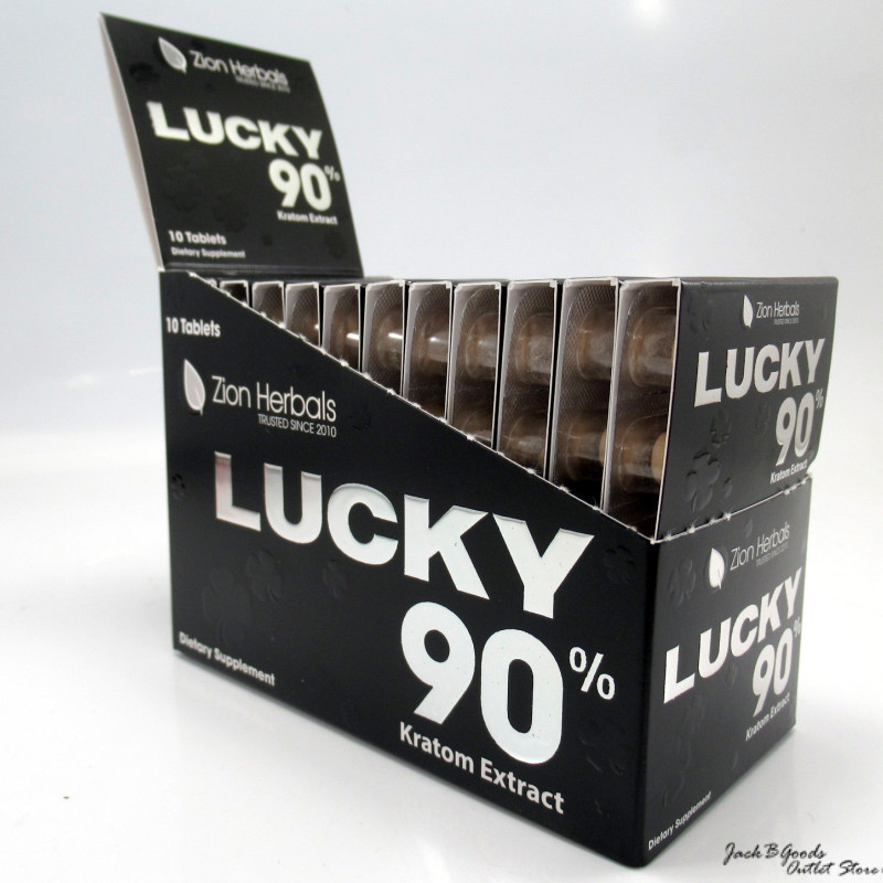 Zion Herbals Lucky 90 Kratom Extract Tablets 10pk