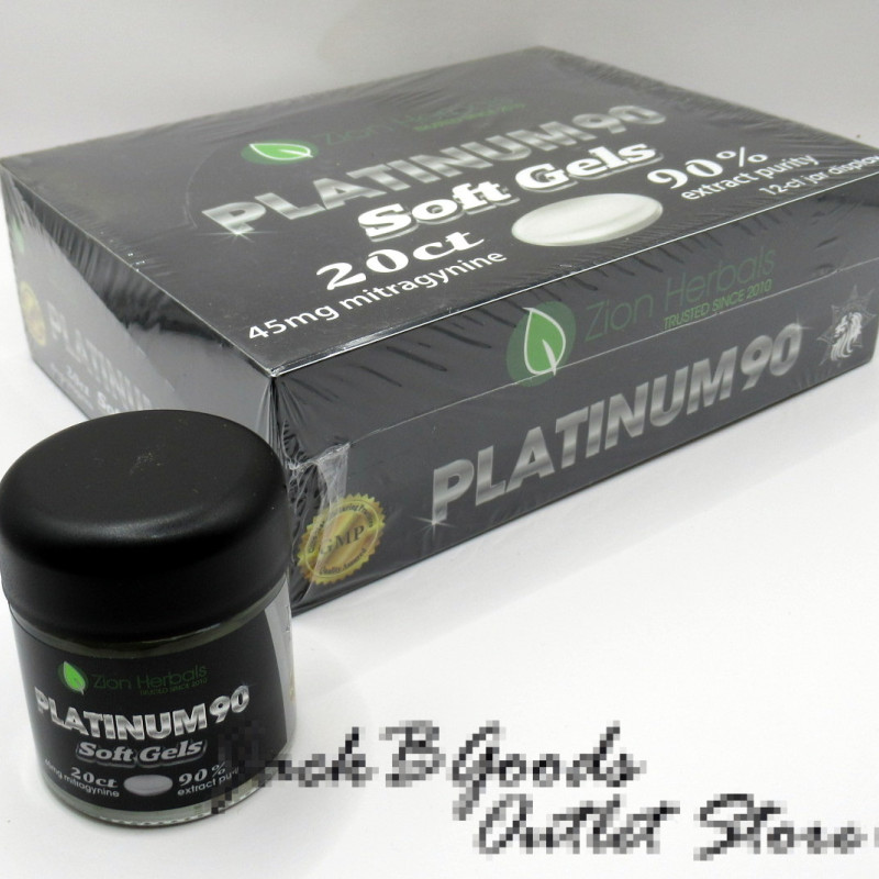 Zion Herbals Platinum Lucky 90 Kratom Extract Soft Gels 20ct