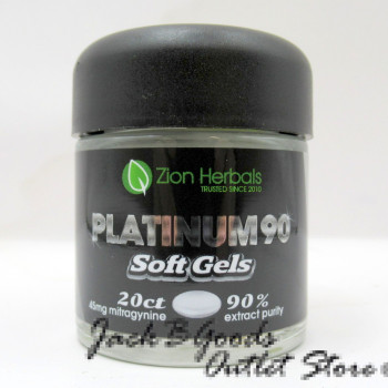 Zion Herbals Platinum Lucky 90 Kratom Extract Soft Gels 20ct