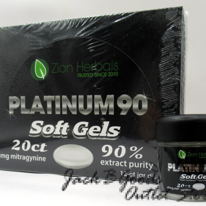 Zion Herbals Platinum Lucky 90 Kratom Extract Soft Gels 20ct