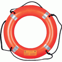 Mustang 24" Life Ring w/Tape - Orange