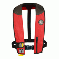 Mustang Deluxe Adult Inflatable - Manual w/Harness - Universal - Red/Black/Carbon