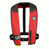 Mustang Deluxe Adult Inflatable - Automatic - Universal - Red/Black/Carbon
