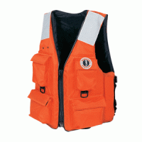 Mustang 4-Pocket Vest w/SOLAS Reflective Tape - XXL - Orange