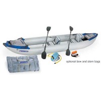Sea Eagle 420X 14ft Inflatable Kayak Deluxe Package Includes Seats Paddles and Pump 2-3 Adults or 855 lbs
