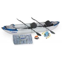 Sea Eagle 420X 14ft Kayak Pro Package Includes Seats Paddles and Pump 2-3 Adults or 855 lbs