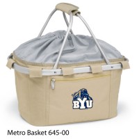 BYU Embroidered Metro Basket Picnic Basket Beige
