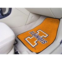 University of Illinois 2 Piece Front Car Mats