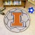 University of Illinois Soccer Ball Rug