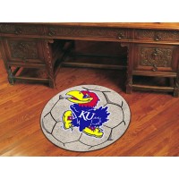 University of Kansas Soccer Ball Rug