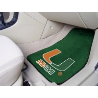 University of Miami 2 Piece Front Car Mats