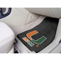 University of Miami 2 Piece Front Car Mats