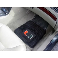 University of Miami Heavy Duty 2-Piece Vinyl Car Mats