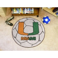 University of Miami Soccer Ball Rug