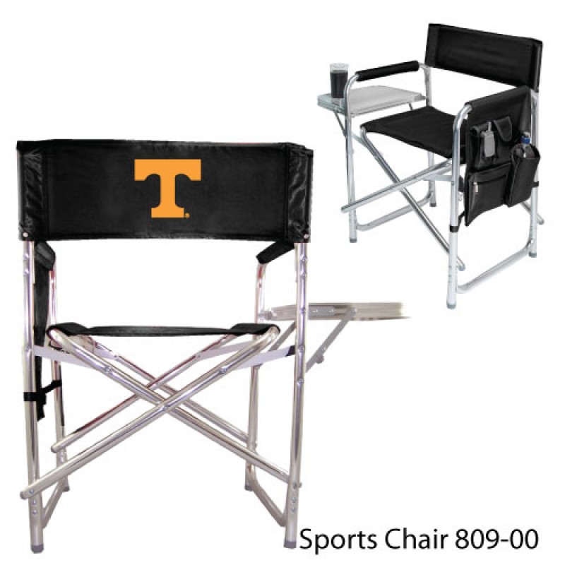 U of Tennessee Tennessee University Knoxville Embroidered Sports Chair Black