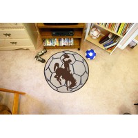 University of Wyoming Soccer Ball Rug