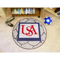 University of South Alabama Soccer Ball Rug