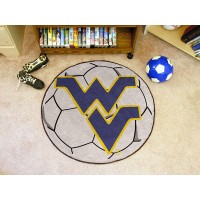 West Virginia University Soccer Ball Rug