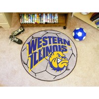 Western Illinois University Soccer Ball Rug